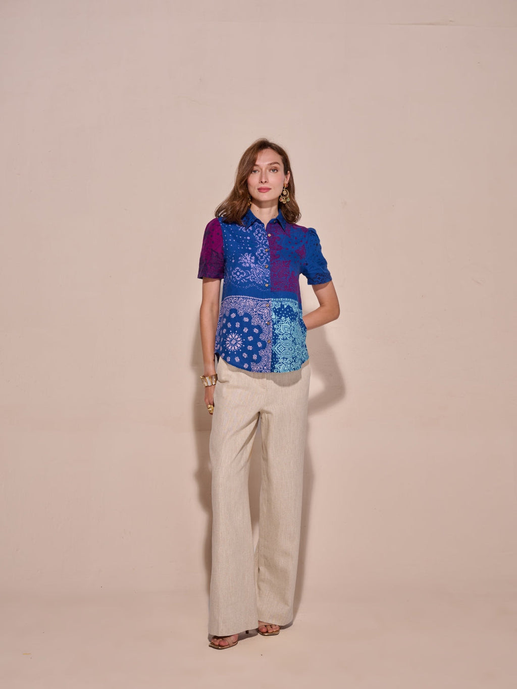 100% Linen Printed Shirt