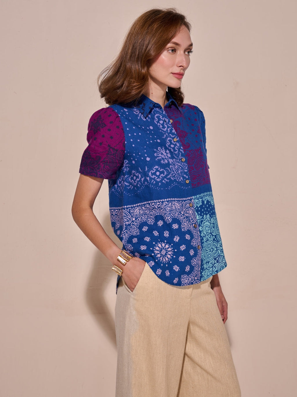 100% Linen Printed Shirt