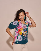 100% Linen Printed Top