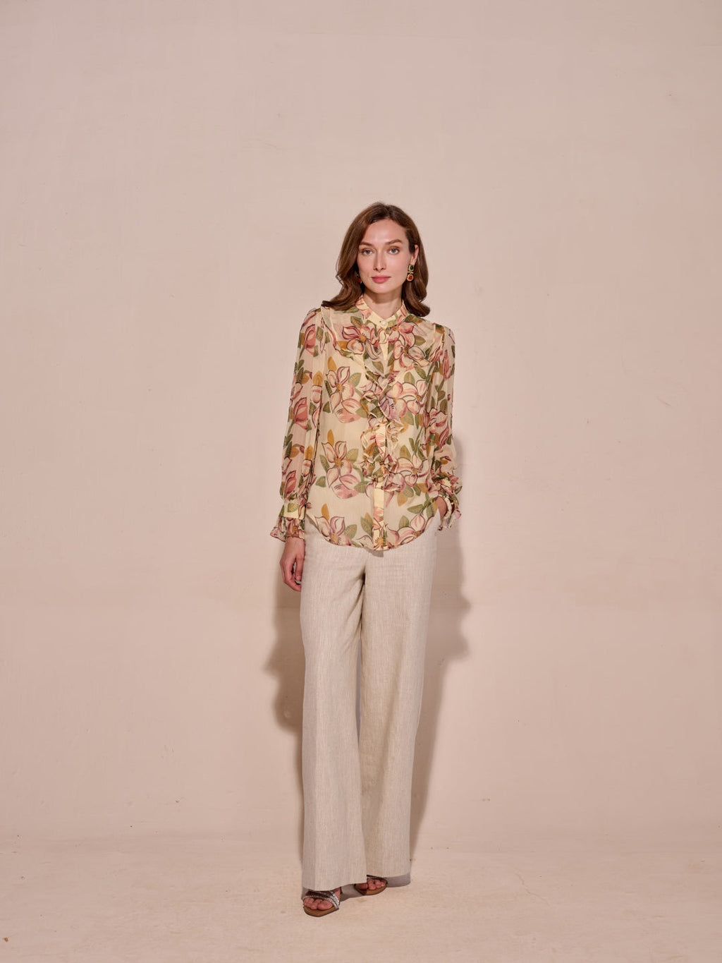 Kiara Ruffle Chiffon Top
