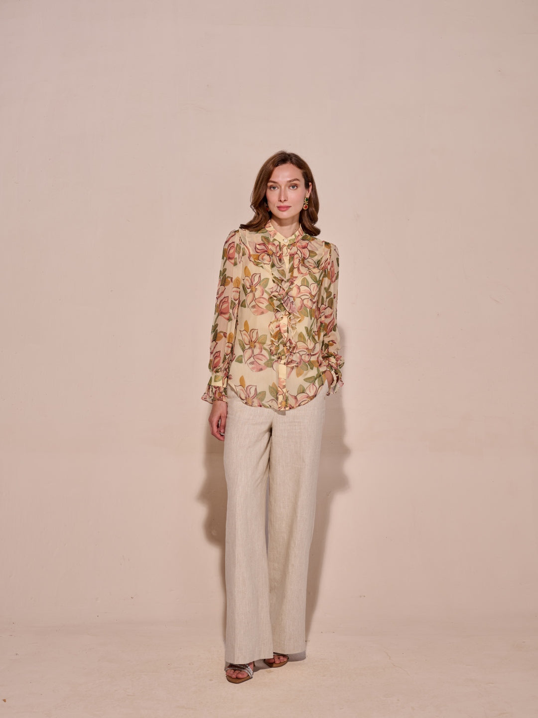 Kiara Ruffle Chiffon Top