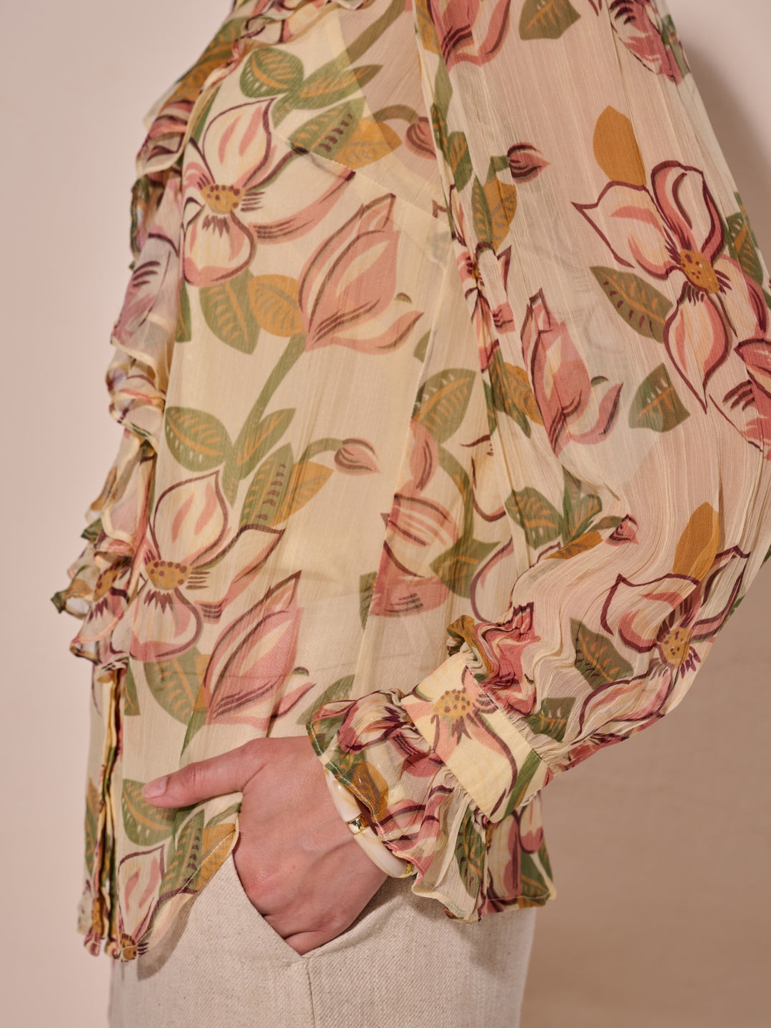 Kiara Ruffle Chiffon Top