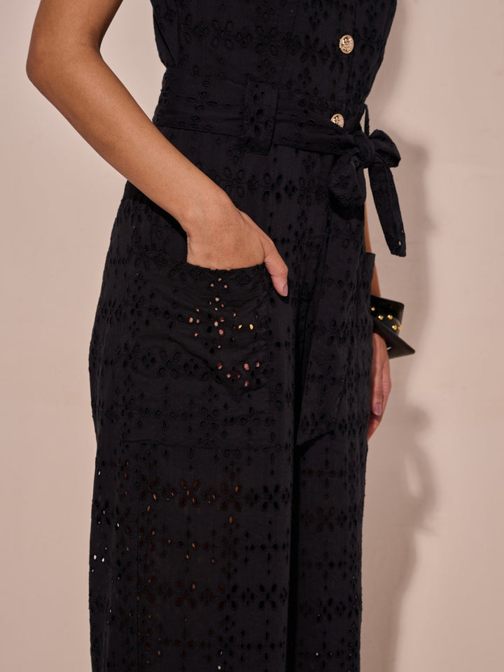 Tushita Mehta in our Lara Schiffli Jumpsuit