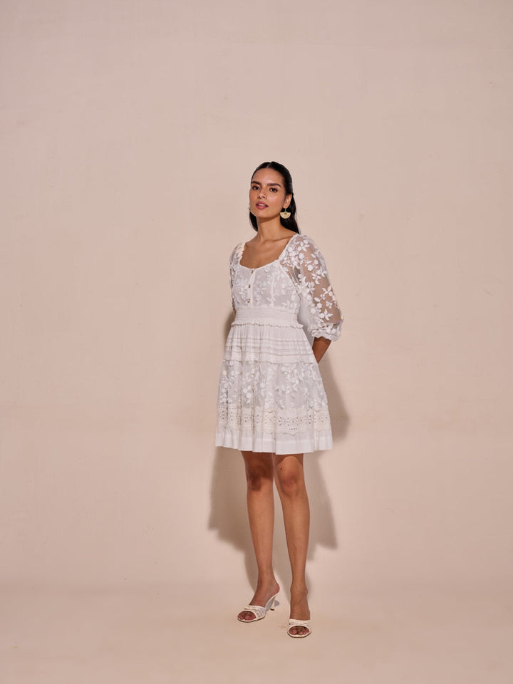 Evelyn 3D Floral Dress