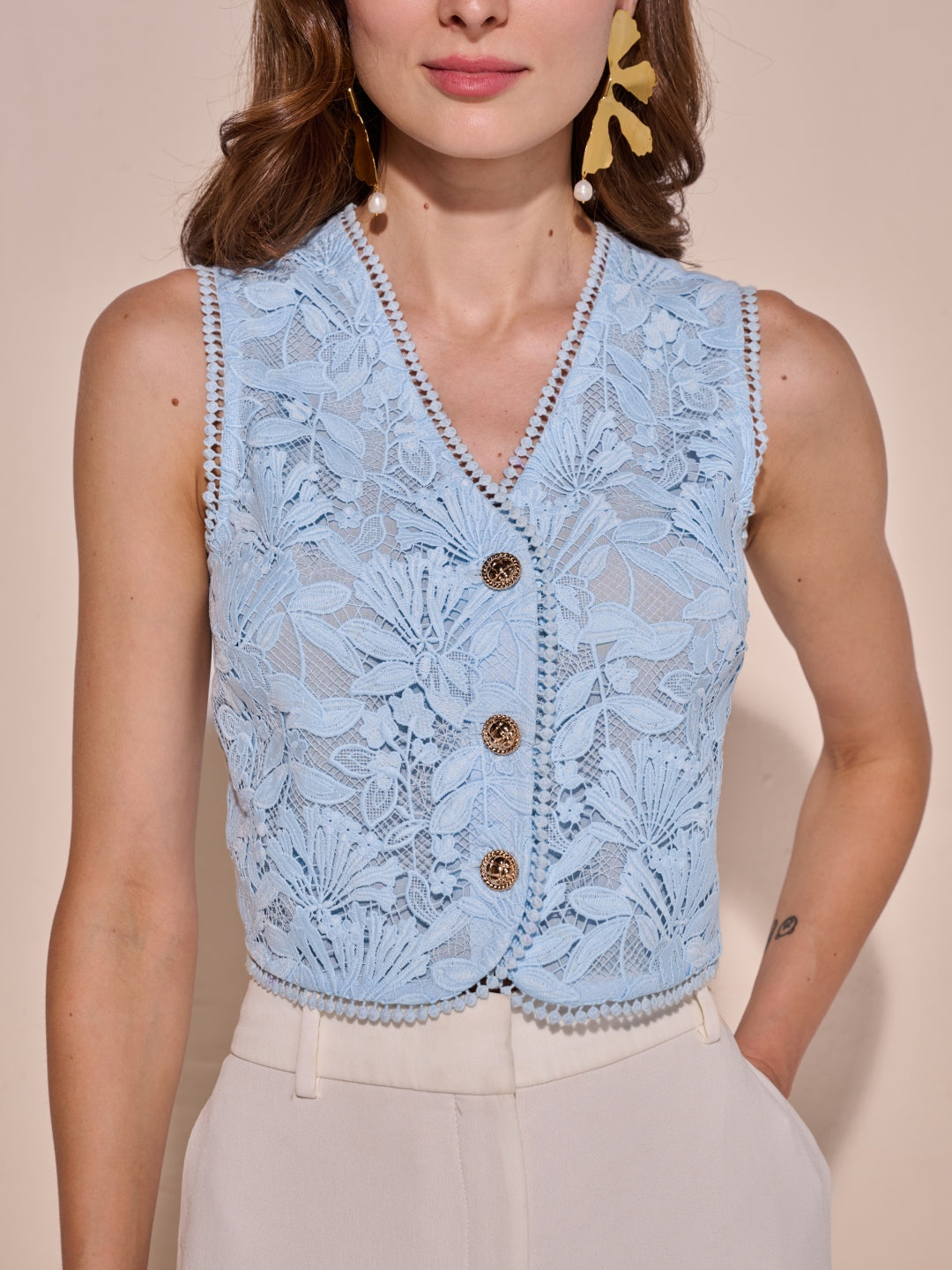 Tushita Mehta in our Natalie Lace Top