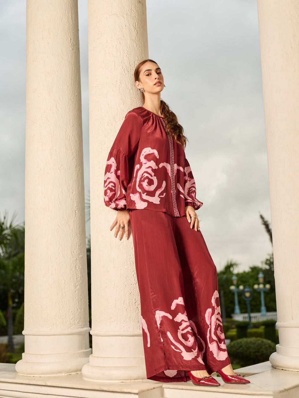 Grace Mulberry Printed Top