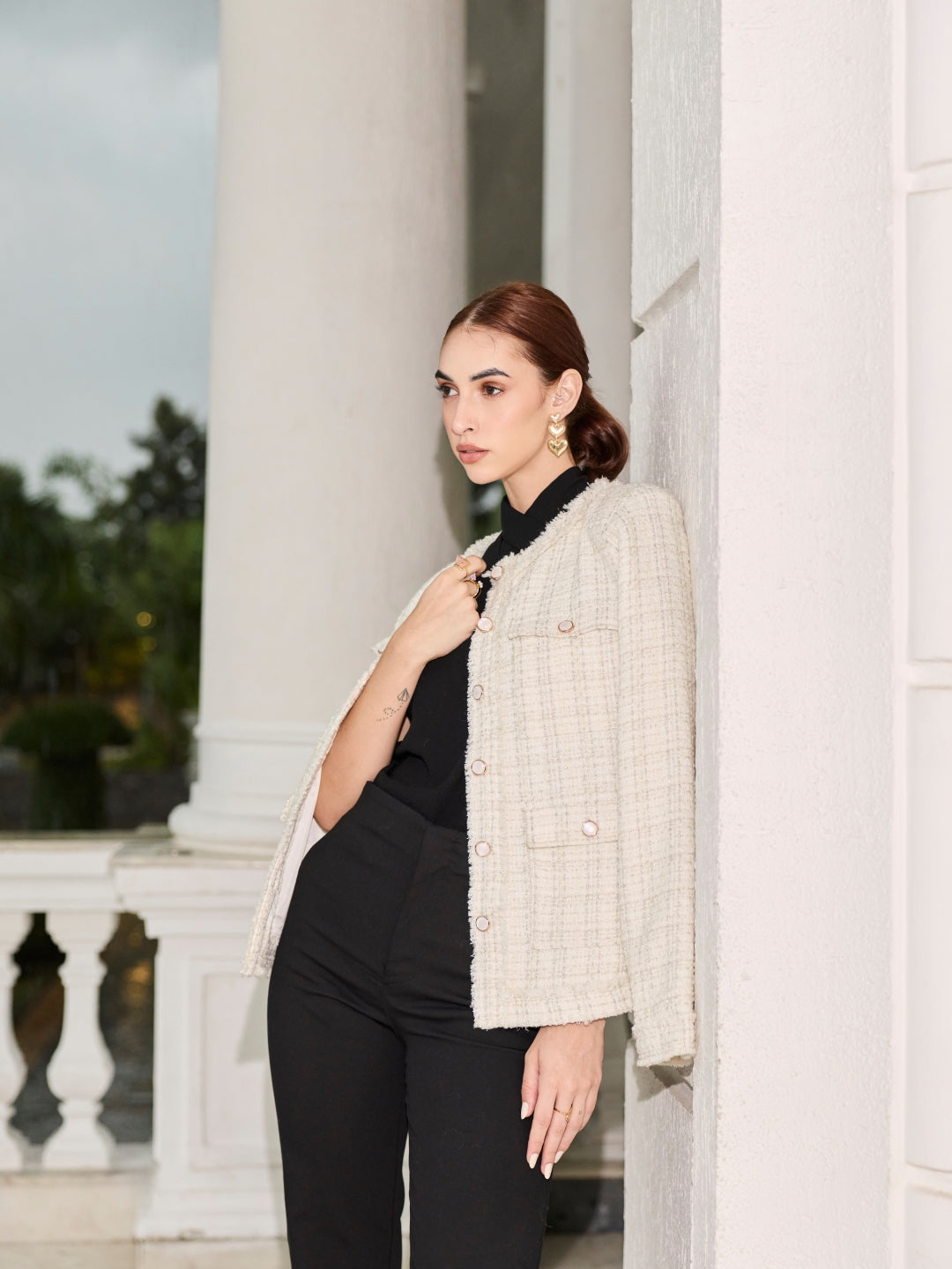 Veni Tandon in our Sydney Tweed Jacket