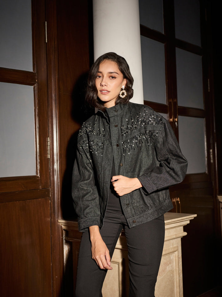 Divya Bhopana in our Kristine Oversized Jacket