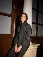 Divya Bhopana in our Kristine Oversized Jacket
