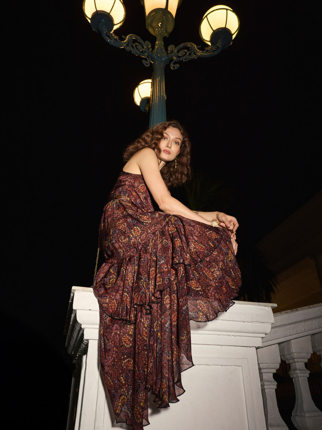 Tushita Mehta in our Sharon Ruffle Skirt