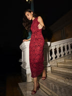 Tushita Mehta in our Monica mesh dress