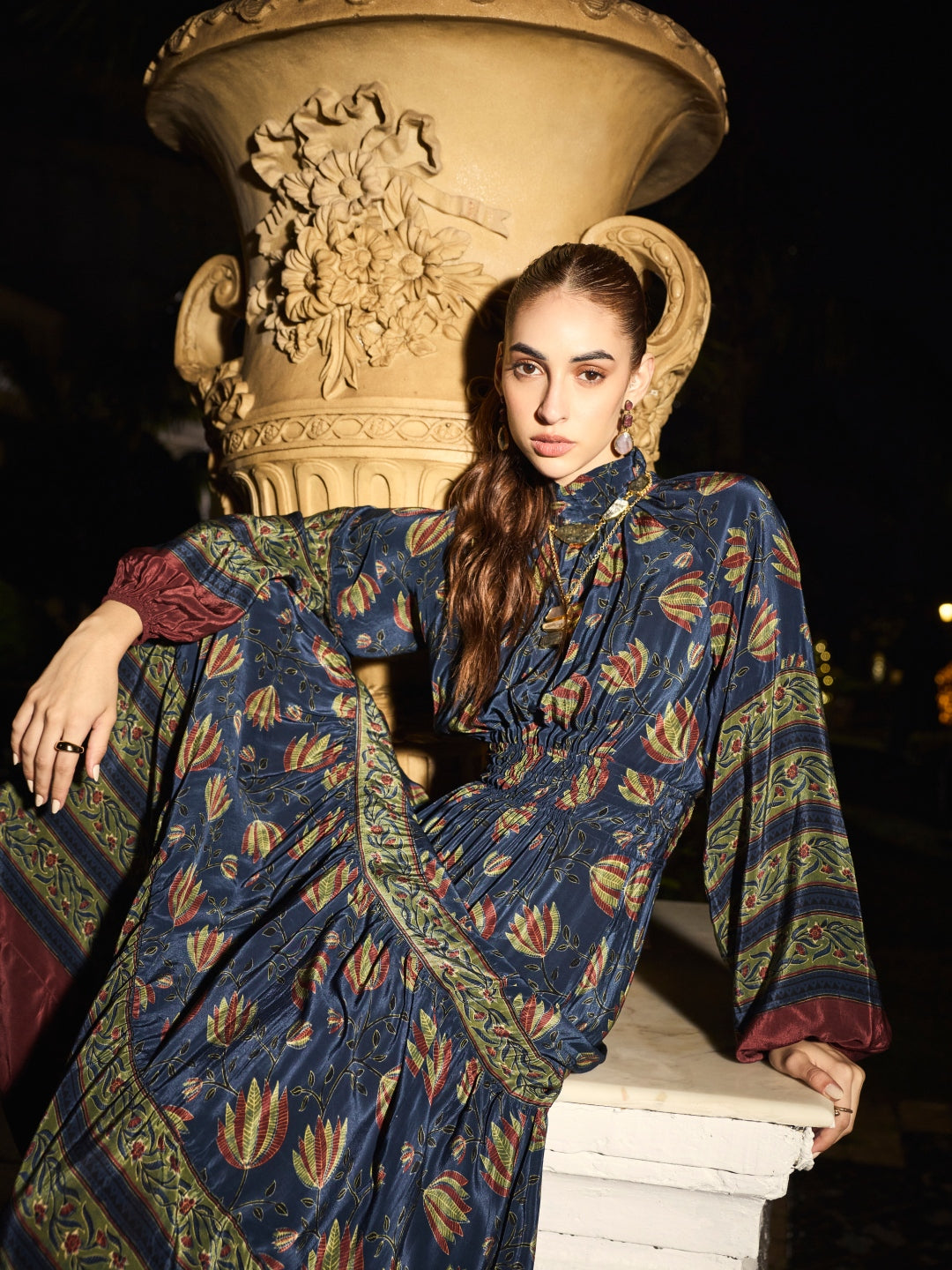 Sneha Adwani in our Cynthia Mulberry Dress