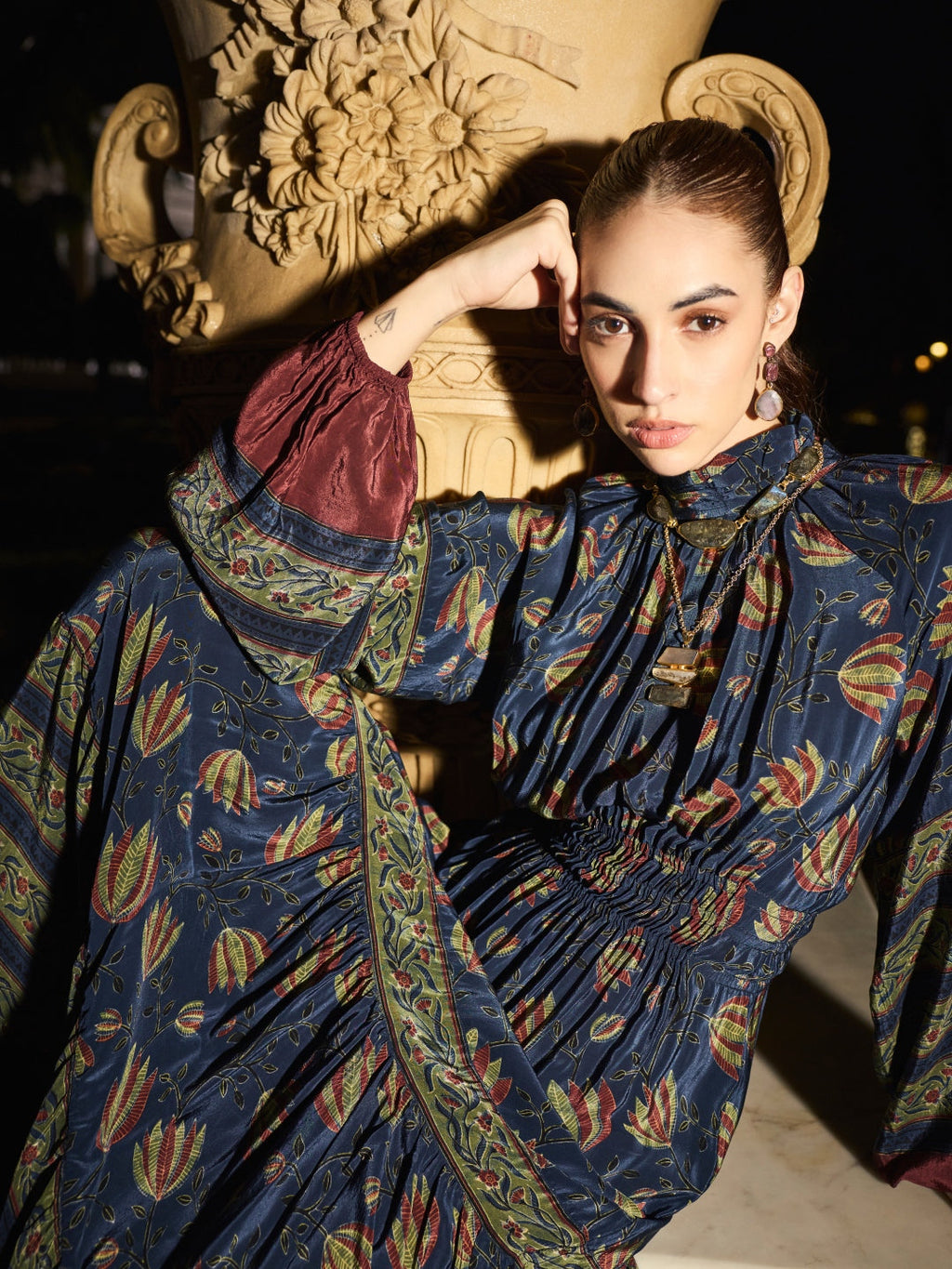 Sonal Ved in our Cynthia Mulberry Dress