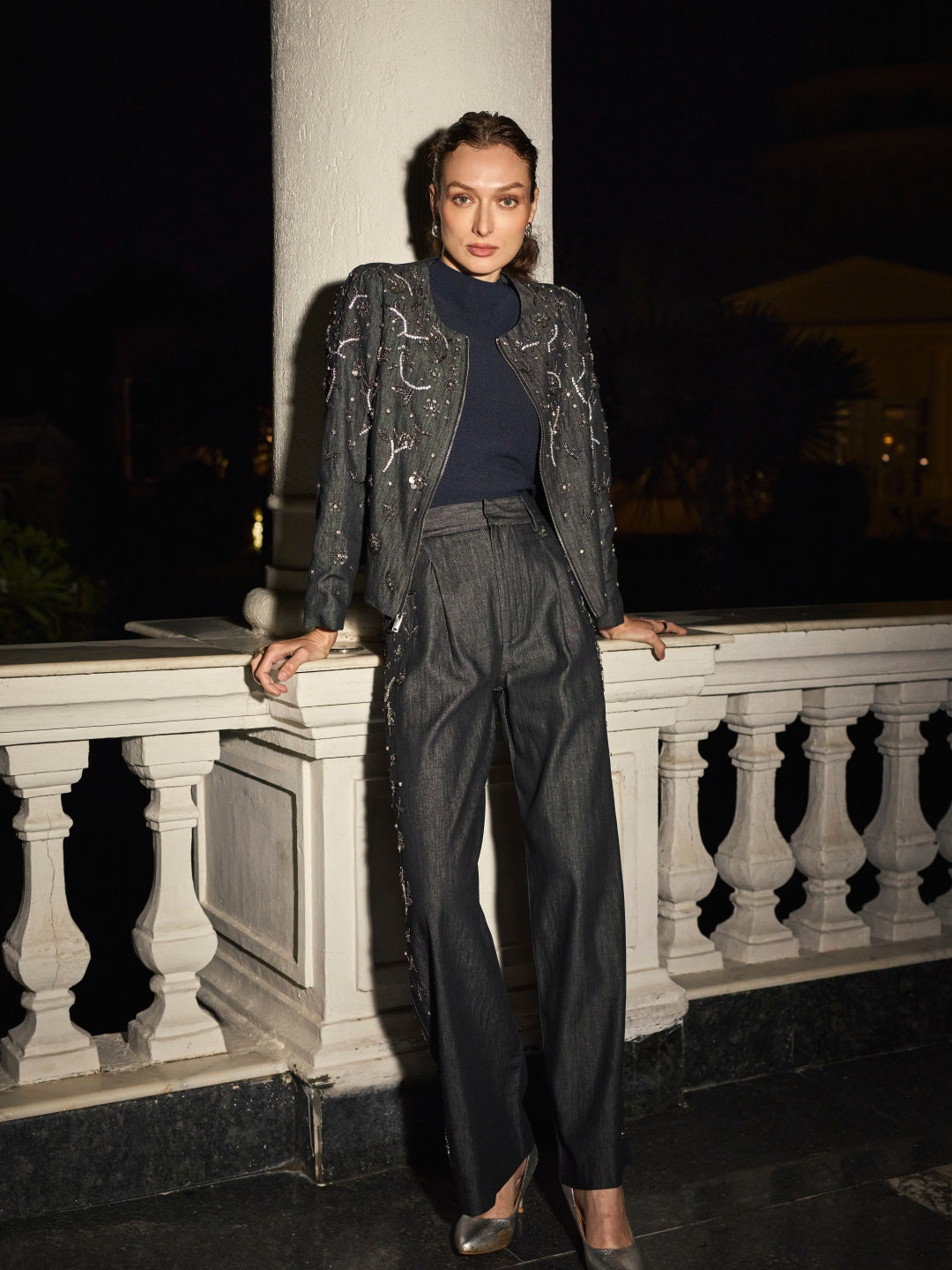 Isha Sutaria in our Rosie Embellished Jacket