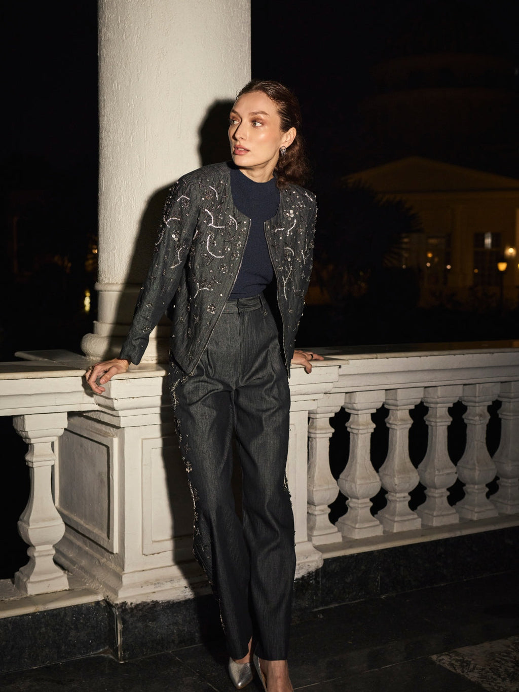 Isha Sutaria in our Rosie Embellished Jacket