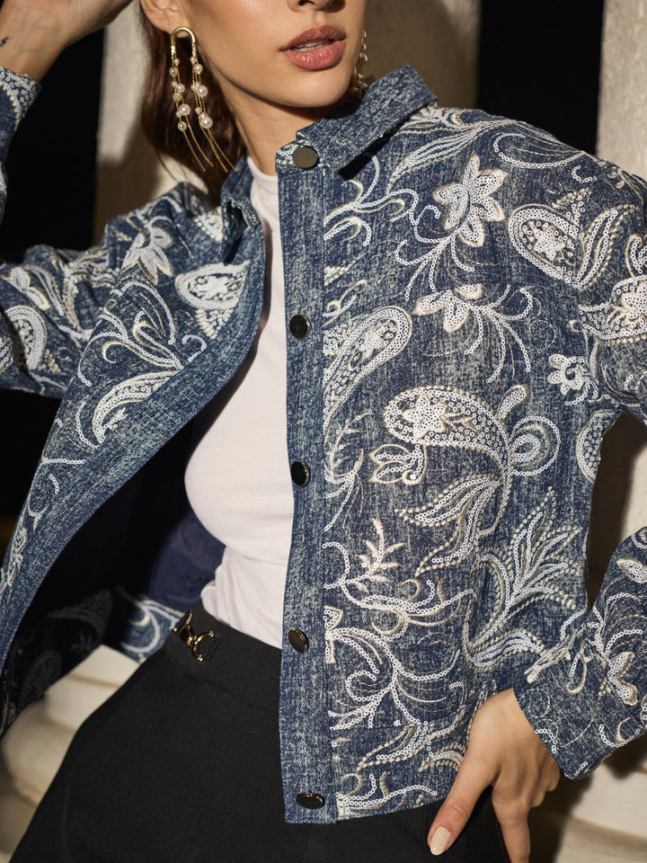 Divya Bhopana in our Margaret Denim Jacket