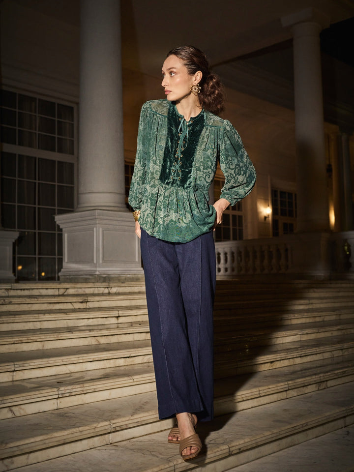 Aria Burnt-Velvet Top