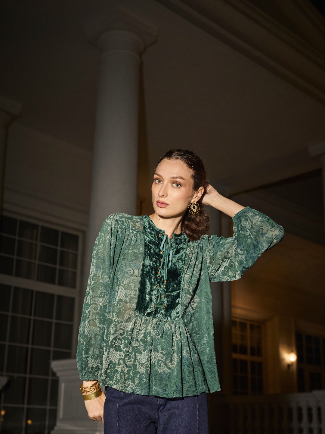 Aria Burnt-Velvet Top