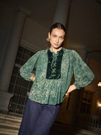 Aria Burnt-Velvet Top