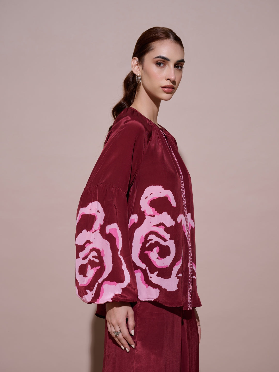 Grace Mulberry Printed Top