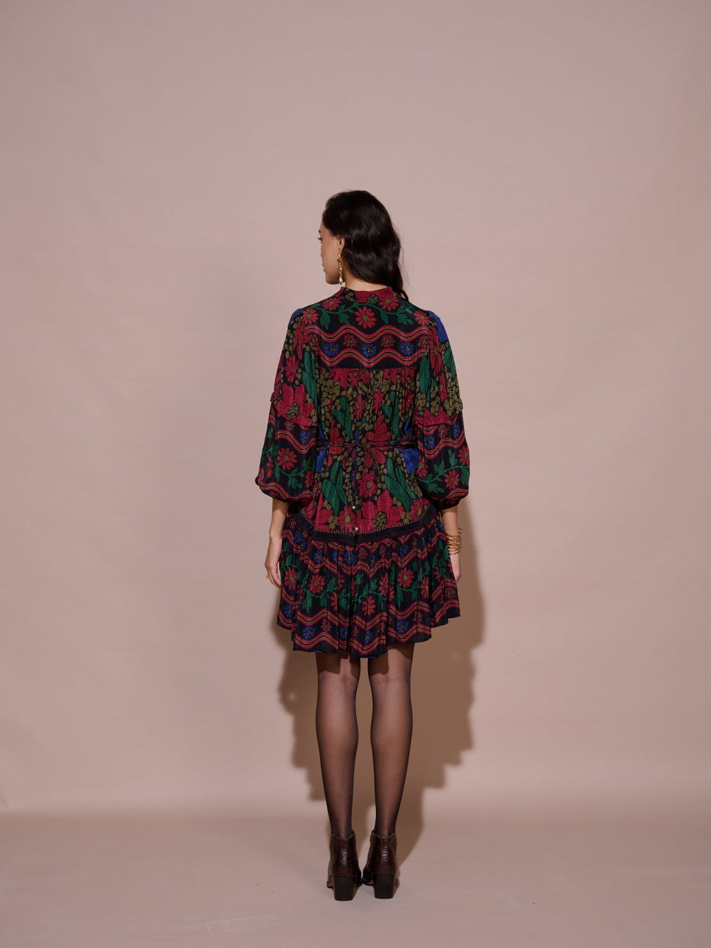 Ayanka Mulberry Printed Dress