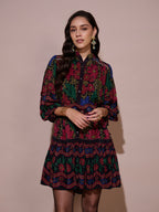 Ayanka Mulberry Printed Dress