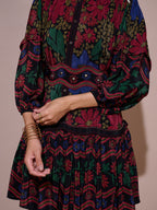 Ayanka Mulberry Printed Dress