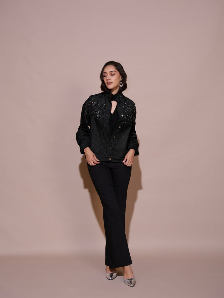 Divya Bhopana in our Kristine Oversized Jacket