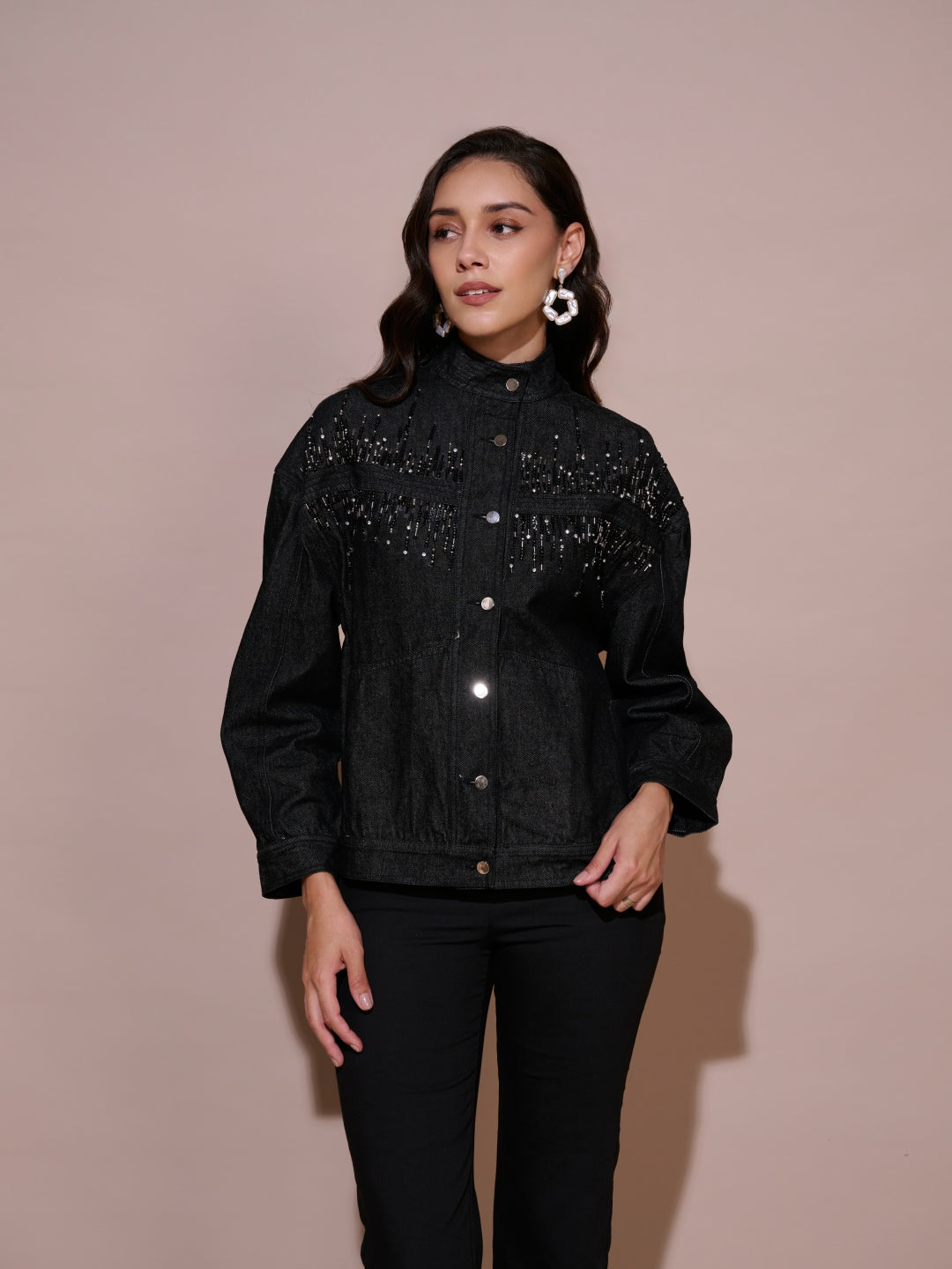 Divya Bhopana in our Kristine Oversized Jacket