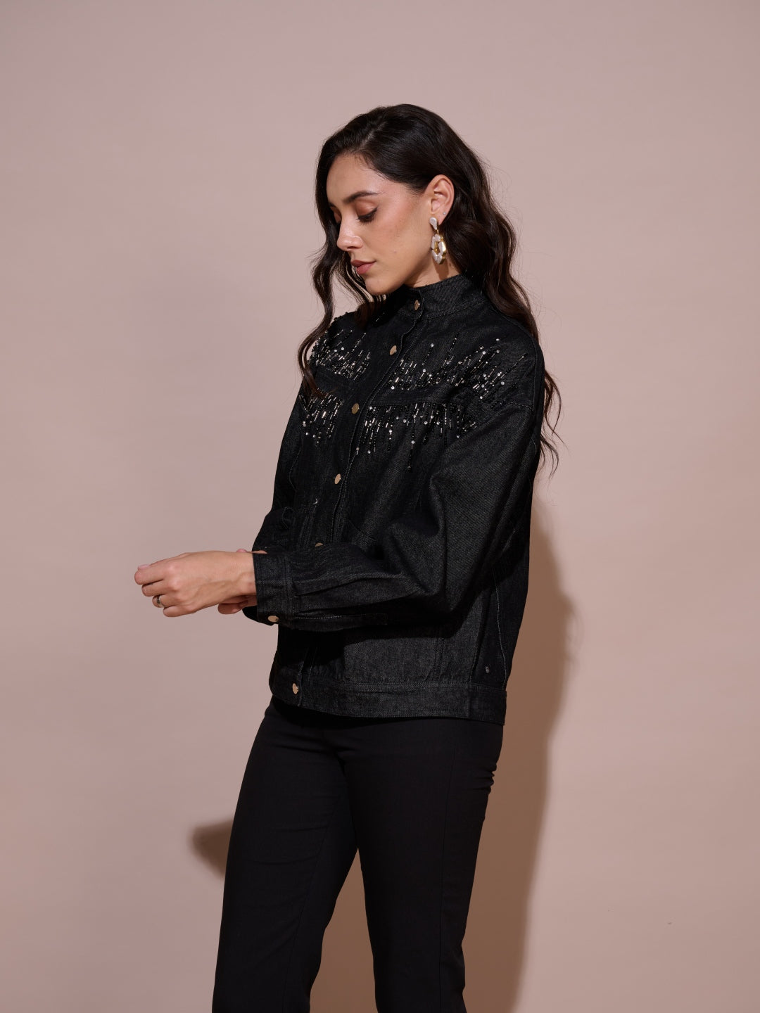 Divya Bhopana in our Kristine Oversized Jacket