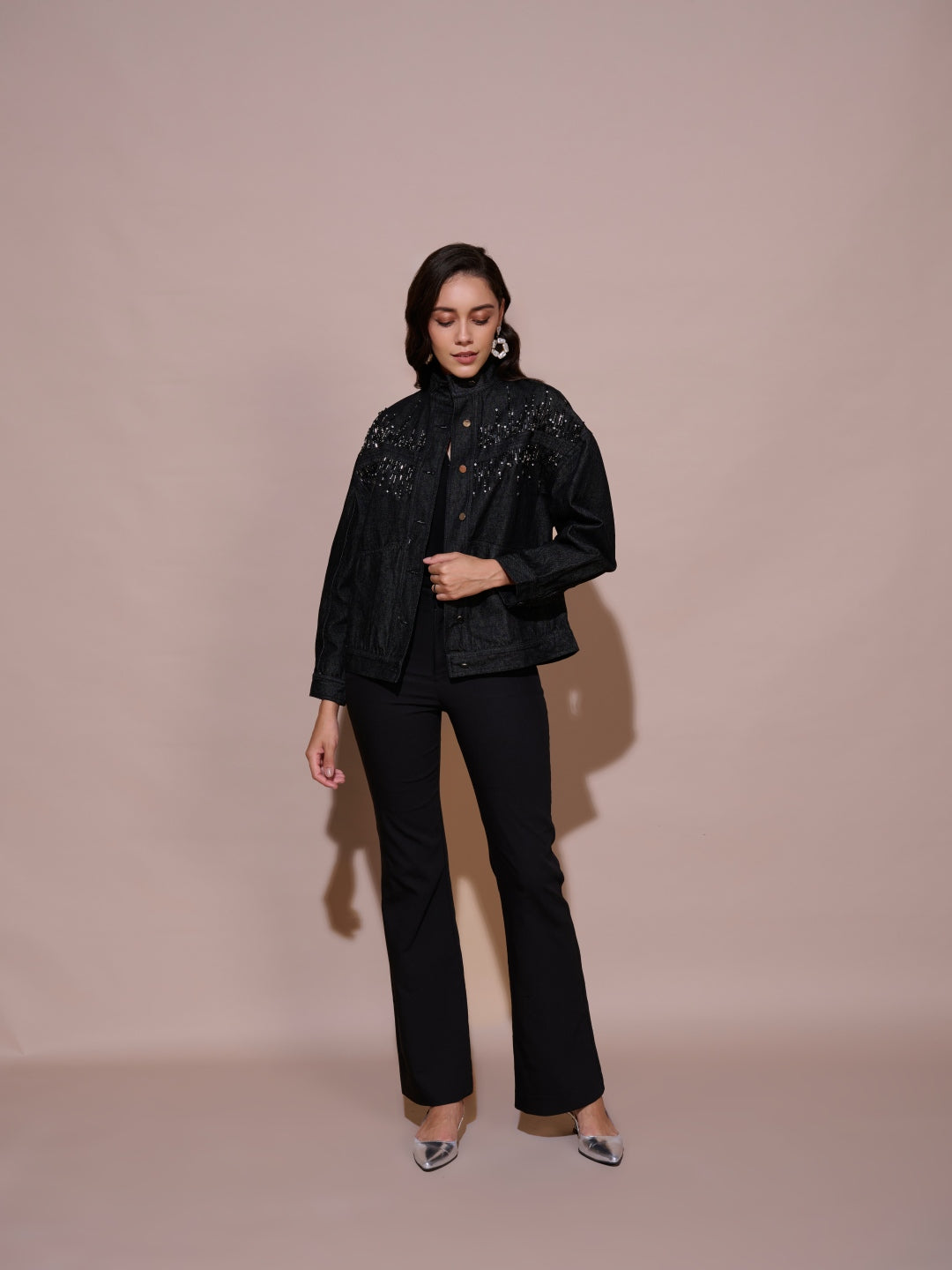 Divya Bhopana in our Kristine Oversized Jacket