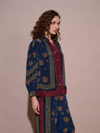 Tina Kakkad in our Cynthia Mulberry Blouse