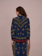 Tina Kakkad in our Cynthia Mulberry Blouse