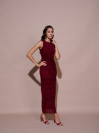 Tushita Mehta in our Monica mesh dress