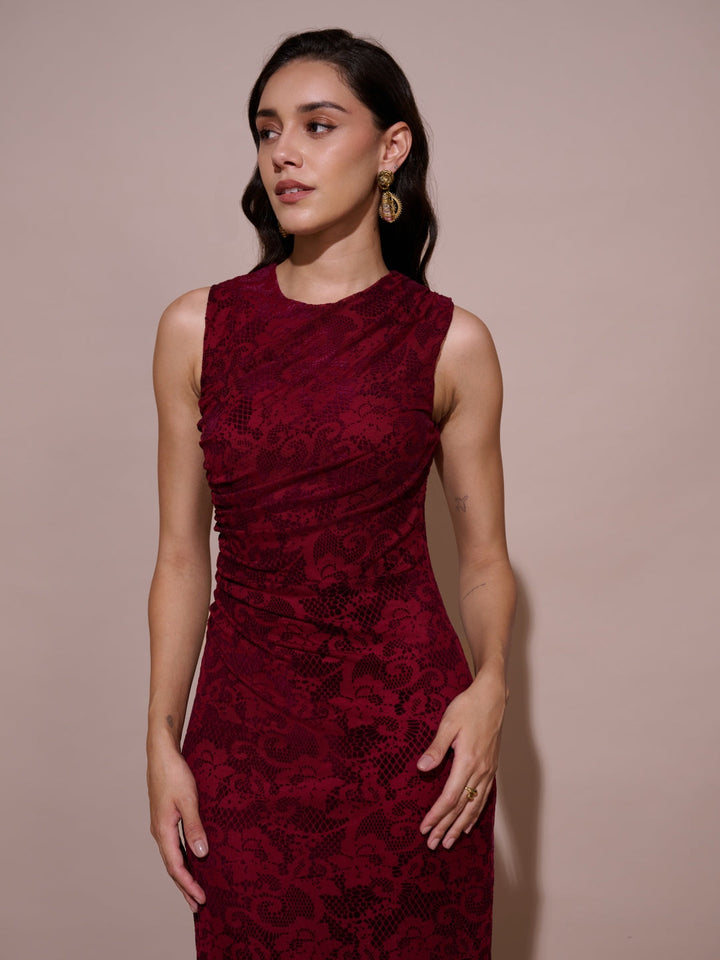 Tushita Mehta in our Monica mesh dress