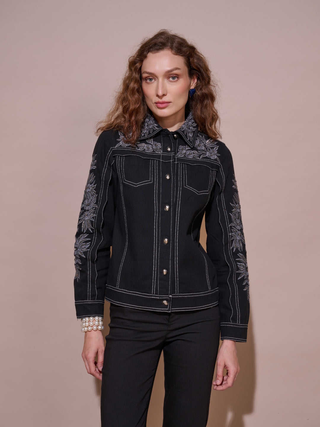 Sonal Chadha in our Lucy Embroidered Jacket