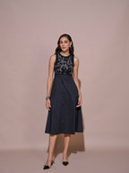 Laurel Embroidered Ribbed Dress