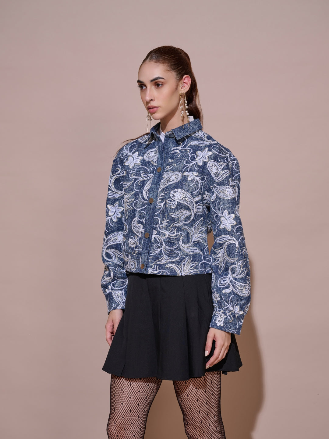 Divya Bhopana in our Margaret Denim Jacket