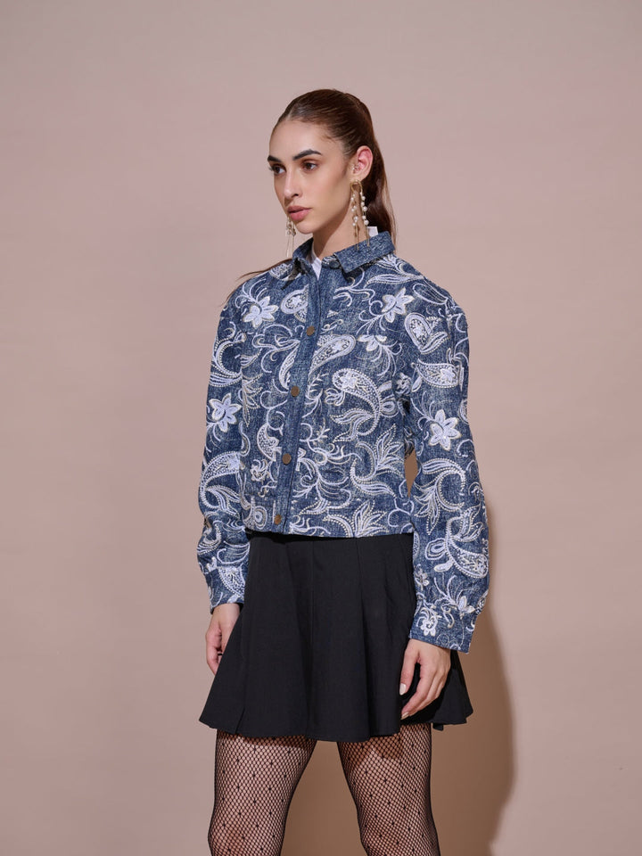 Divya Bhopana in our Margaret Denim Jacket