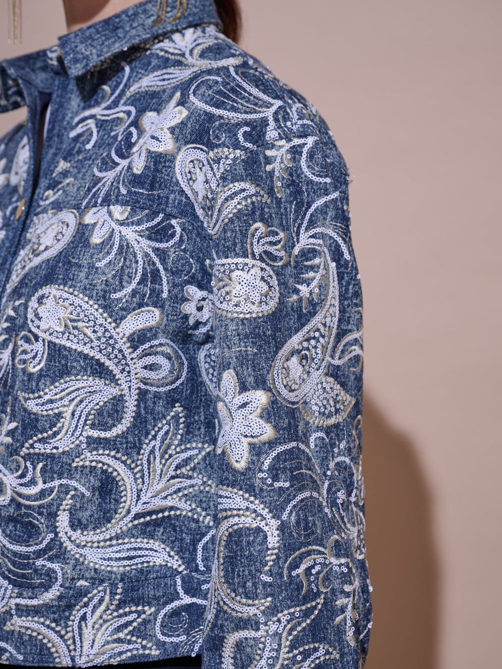 Divya Bhopana in our Margaret Denim Jacket