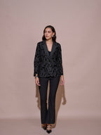 Arden Denim Velvet Blazer