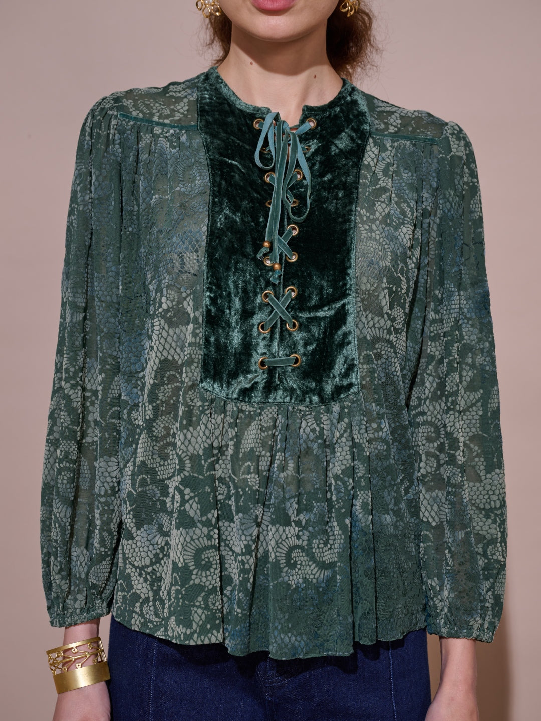 Aria Burnt-Velvet Top