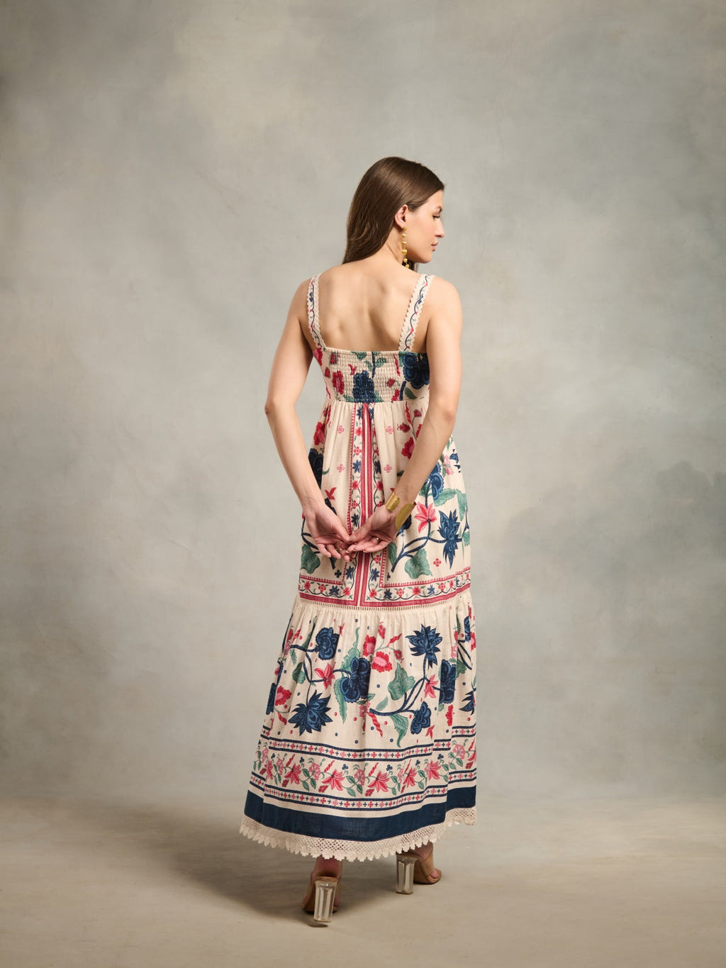 Inayat Dhawan in our Kaitlyn Printed Maxi