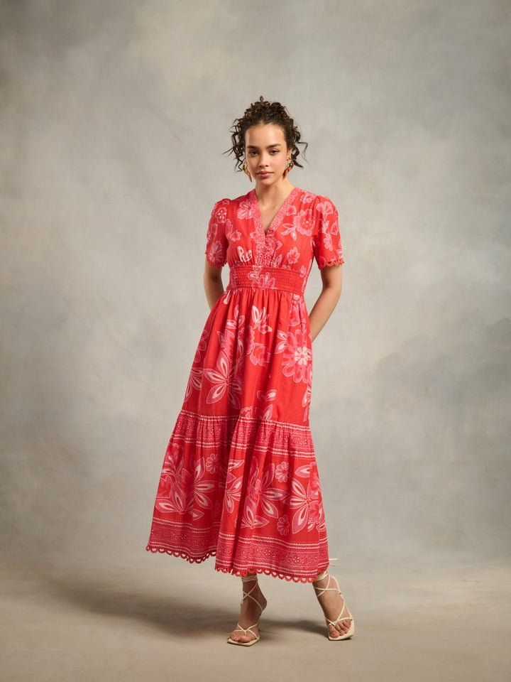 ⁠Kaashni Kapoor in our Sofia Red Maxi