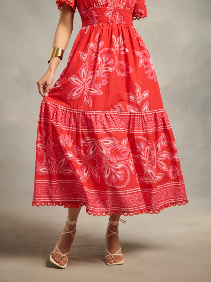 ⁠Kaashni Kapoor in our Sofia Red Maxi