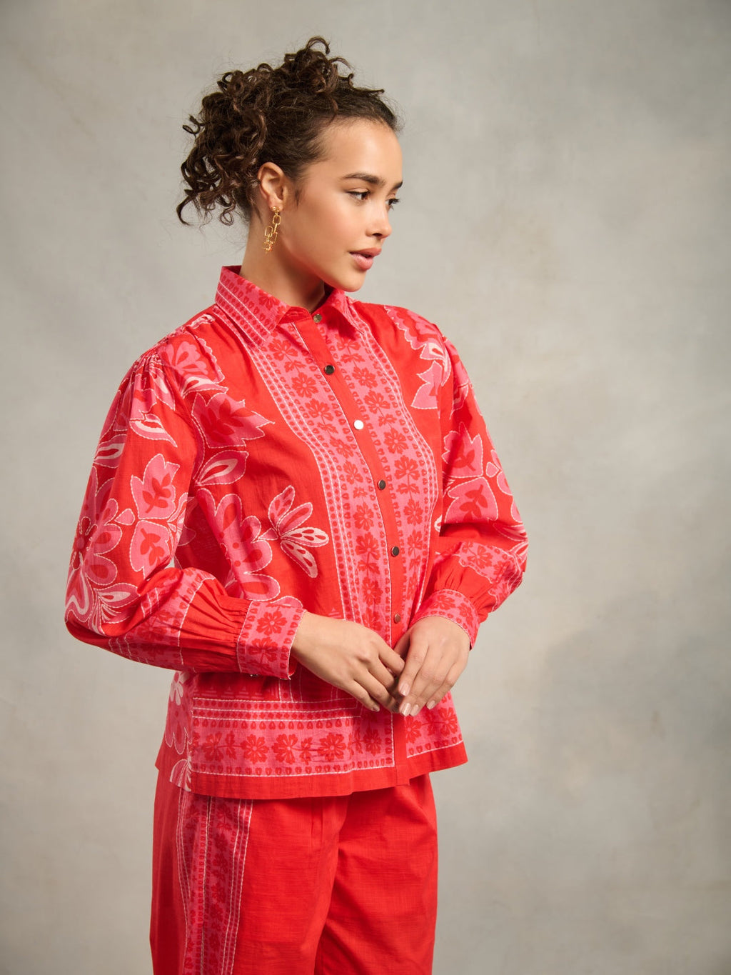 Radhica Diwan in our Sofia Printed Blouse