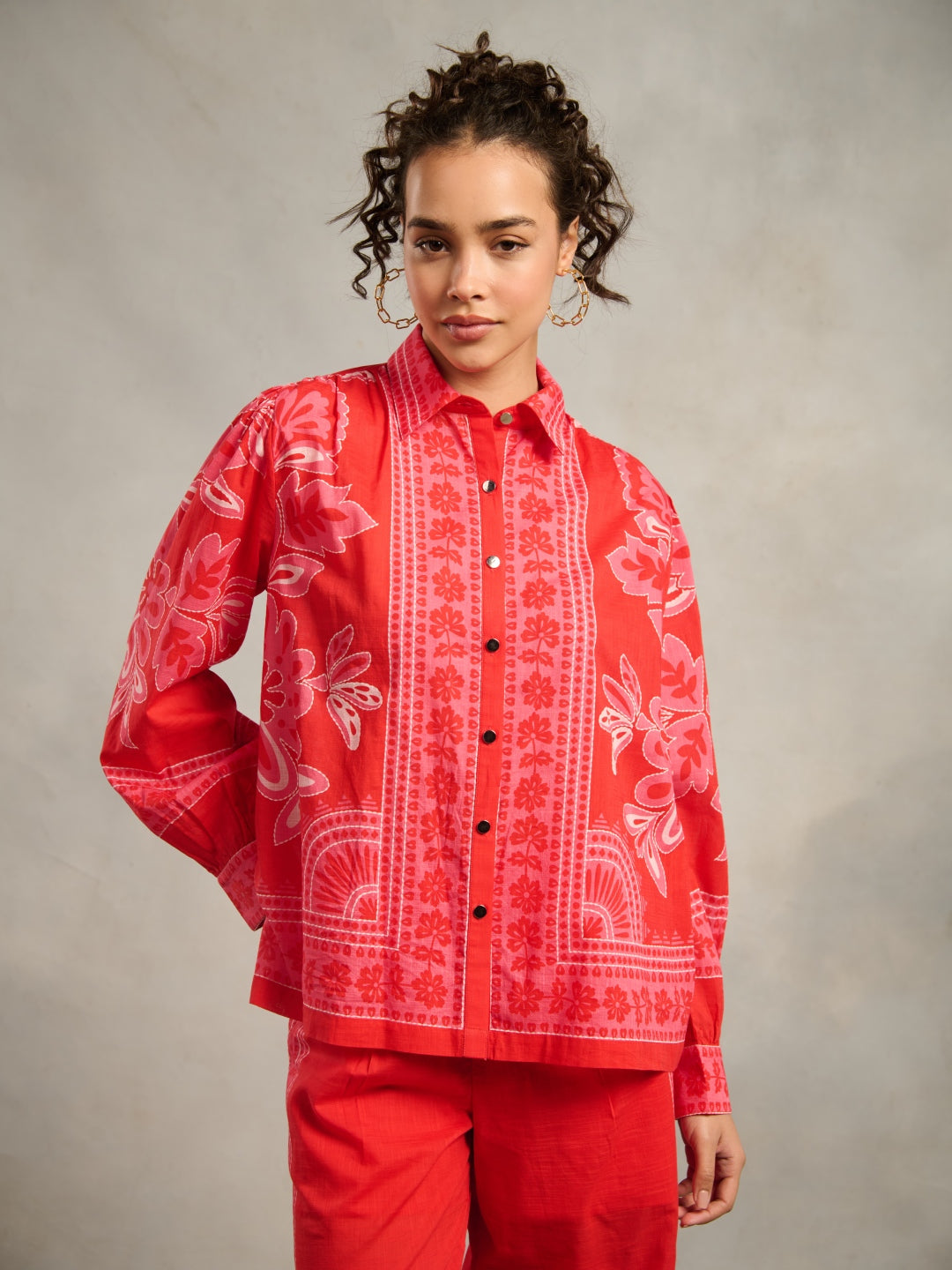 Radhica Diwan in our Sofia Printed Blouse