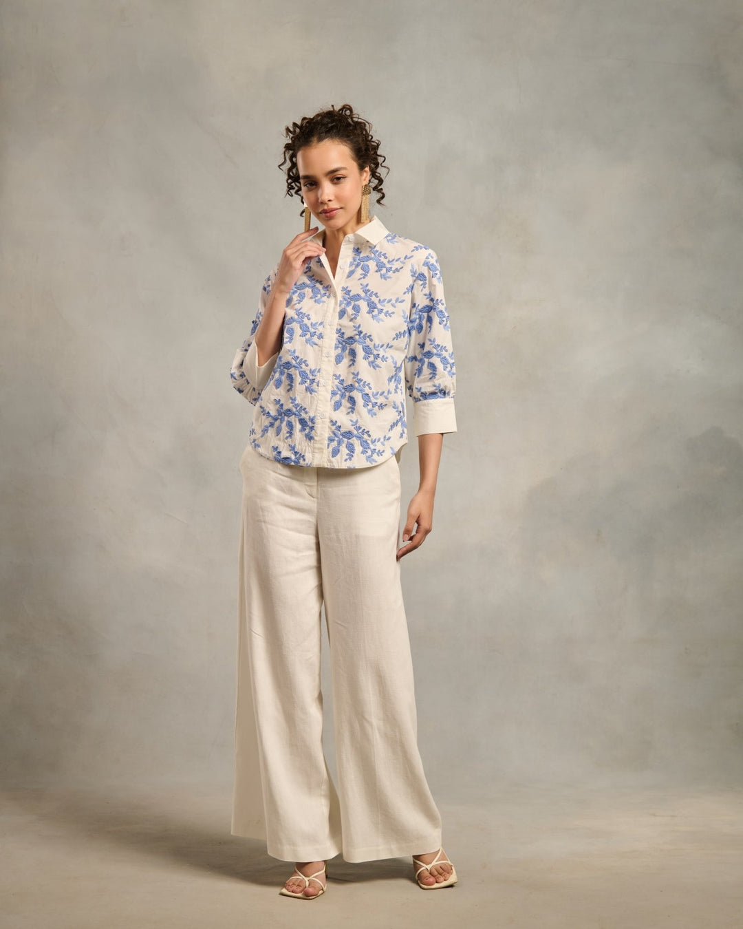 Faye Floral Embroidered Shirt