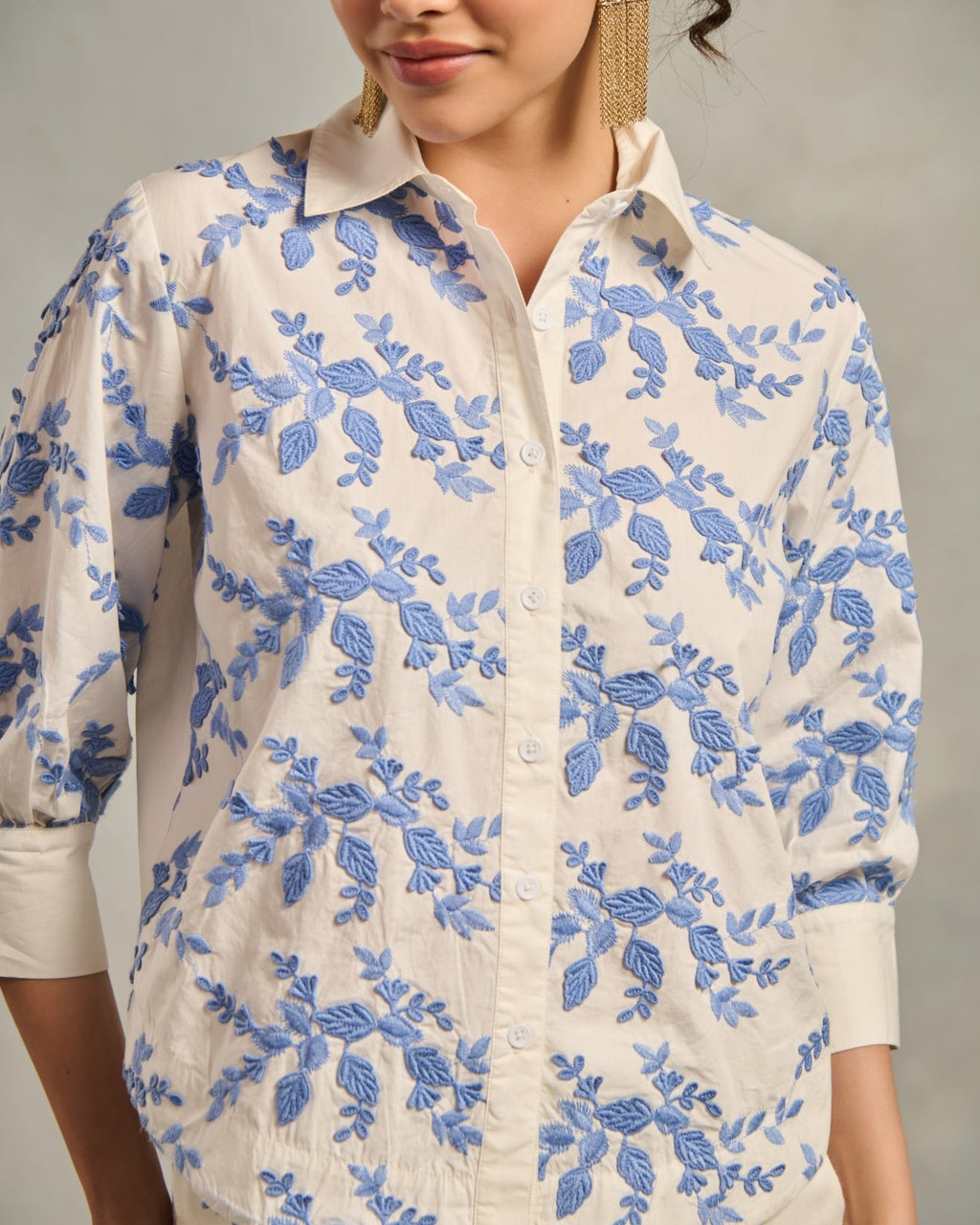 Faye Floral Embroidered Shirt