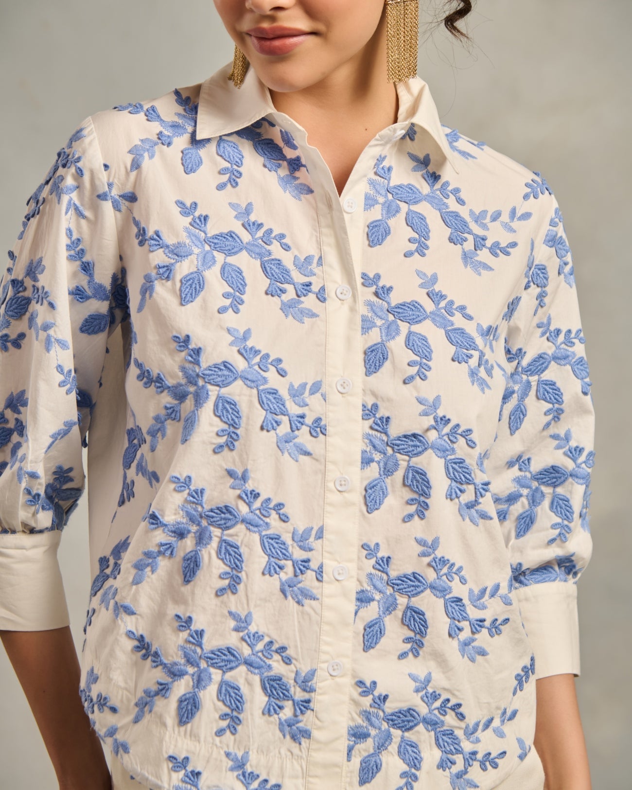 Faye Floral Embroidered Shirt